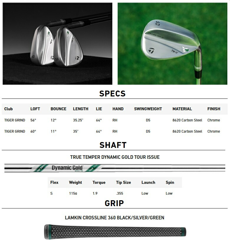 楽天市場】TaylorMade MG4 Tiger Woods TW Grind Wedge テーラーメイド