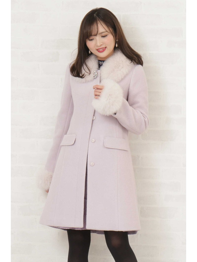 楽天市場】【SALE／50%OFF】◇ファーポケットノーカラーコート