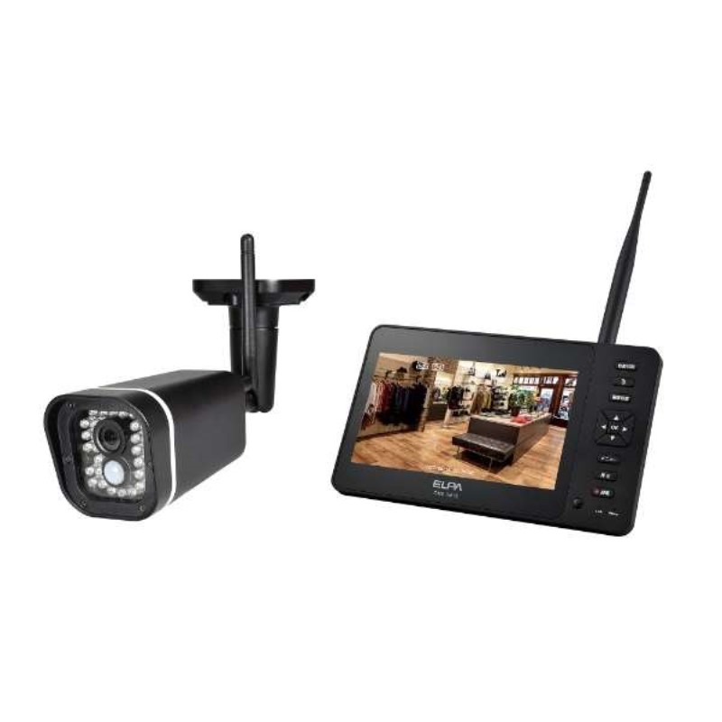 楽天市場】ELPA 防犯カメラ ワイヤレス モニター付き 屋外対応 録画