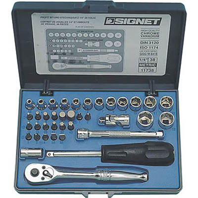 楽天市場】シグネット(SIGNET)1/4”DRソケットレンチセット【38PC