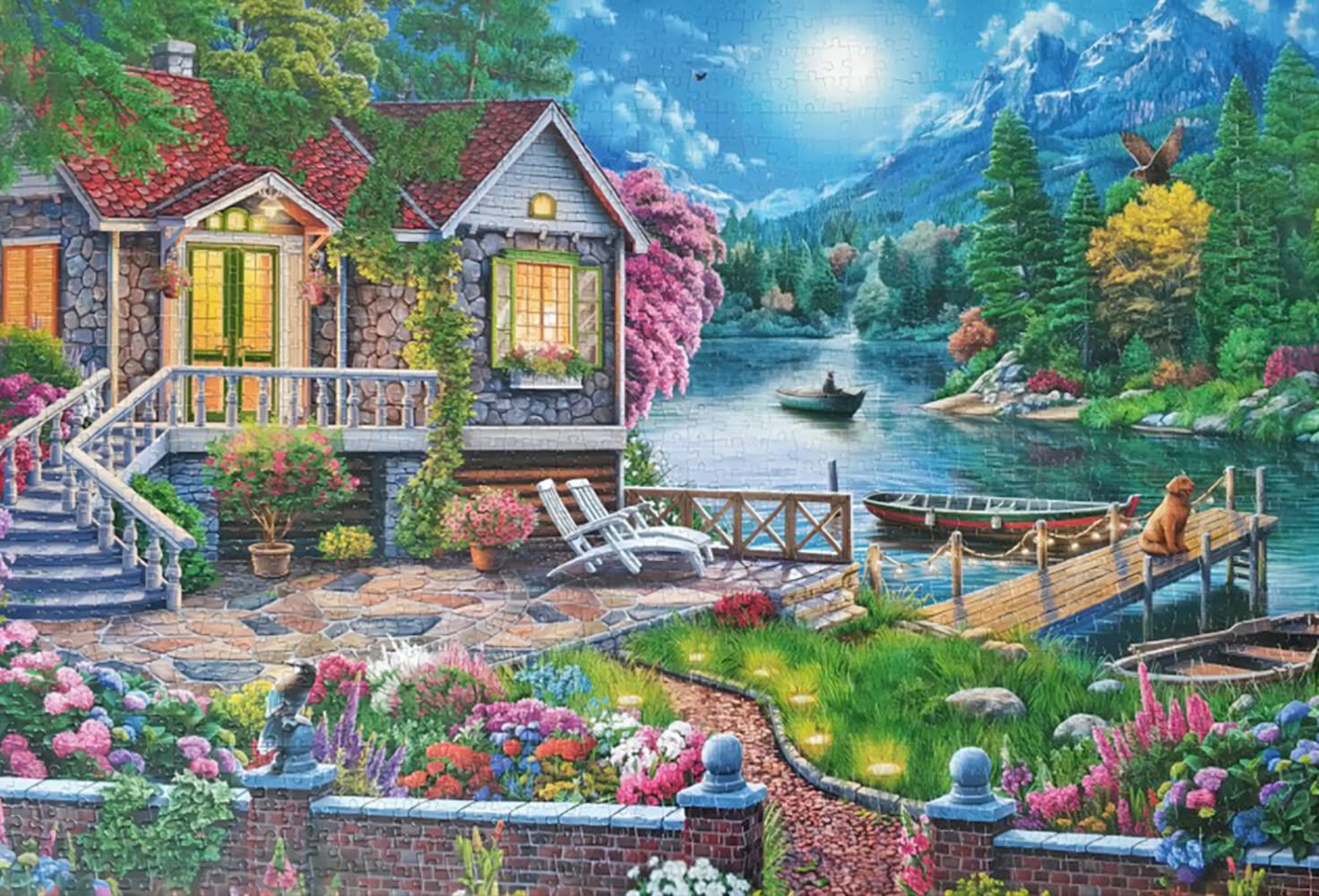 楽天市場】LEADINTOP ダイヤモンドアート セット 風景 40X30cm