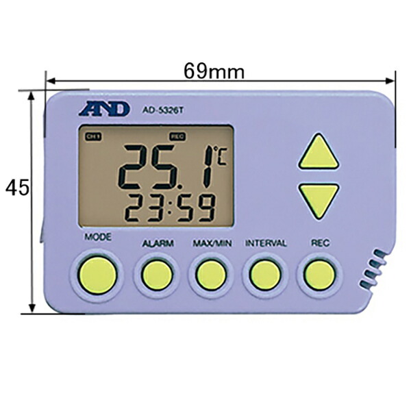 楽天市場】温度データロガー IP54 温度記録計 電池式 2chセンサー(内臓