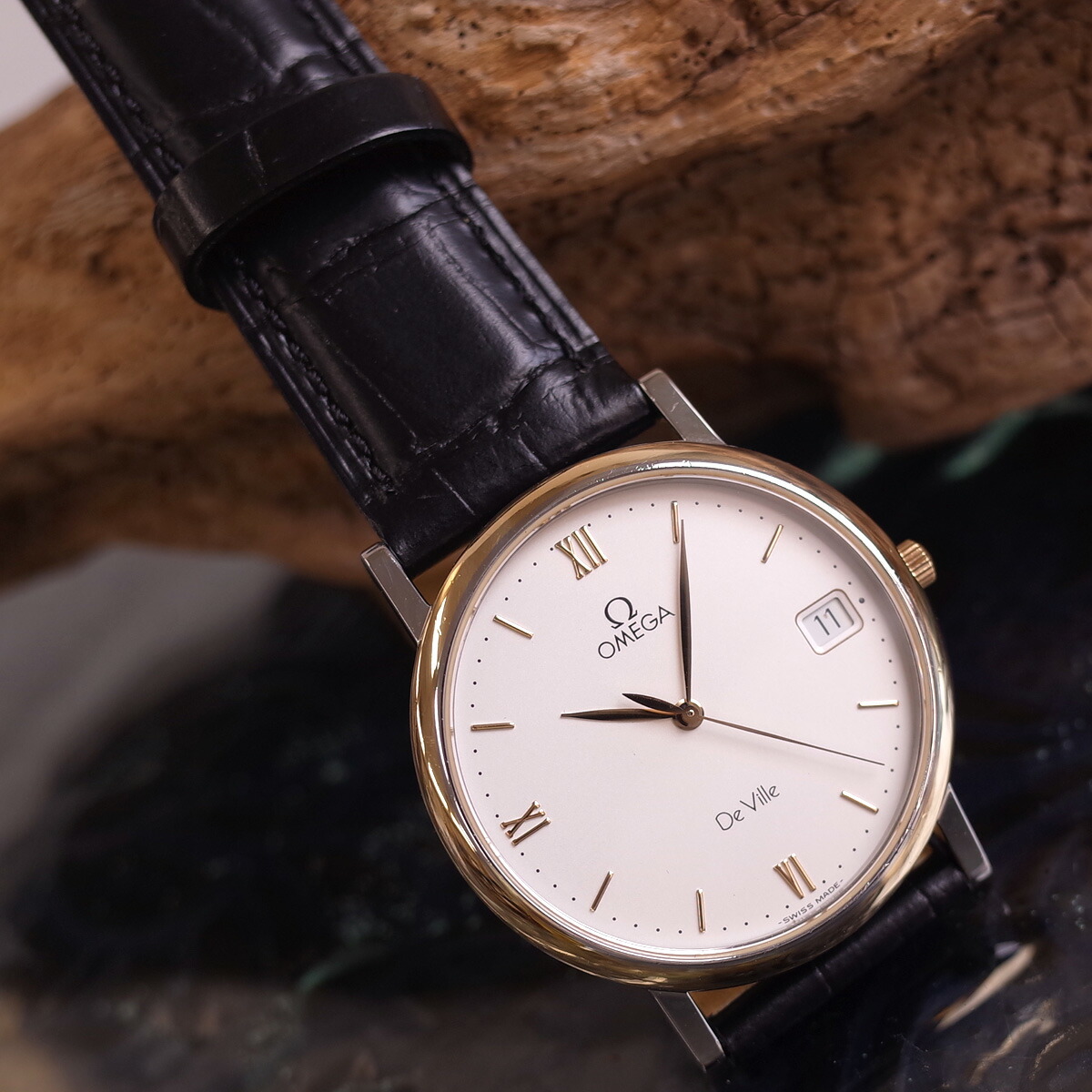 楽天市場】オメガ デビル クラシックデイト K18YG/SS コンビ