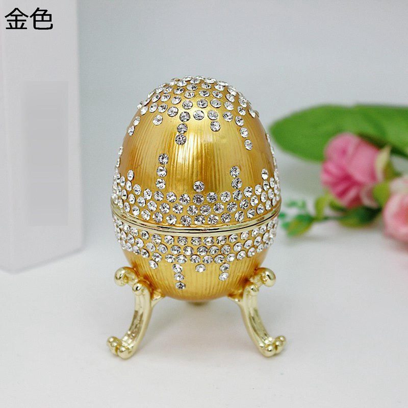 楽天市場】卵の形たまご ジュエリーボックス クリスタル トリンケット