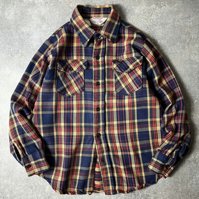 楽天市場】70s USA製 FROSTPROOF チェック ヘビー フランネル シャツ M