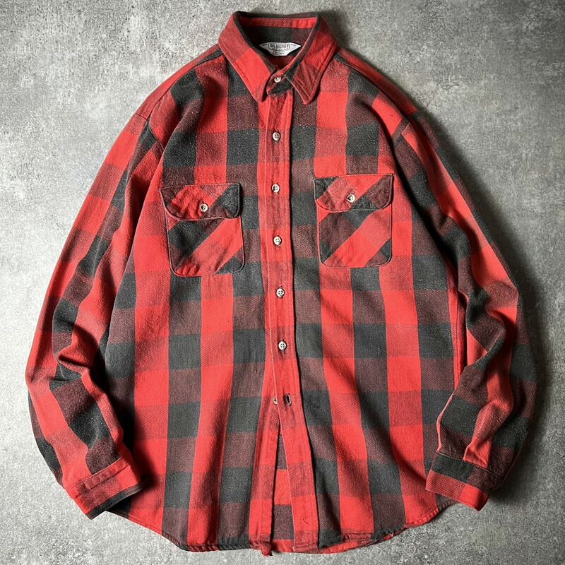 楽天市場】70s 80s USA製 FIVE BROTHER ブロック チェック 長袖 ヘビー