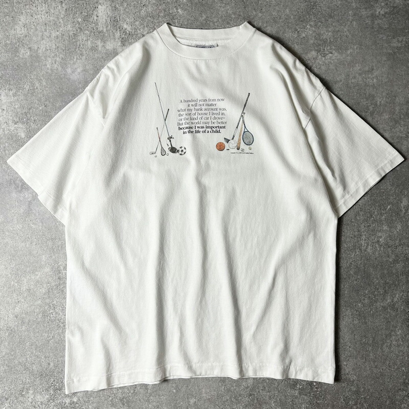 楽天市場】90s USA製 スポーツ メッセージ プリント 半袖 Tシャツ L