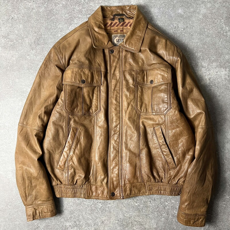 楽天市場】90s Levis 70506 タイプ 中綿入り 本革 レザー ジャケット L
