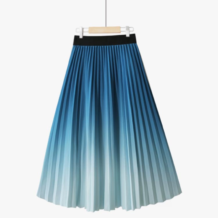 楽天市場】プリーツスカート グラデーション ロングスカート プリーツ