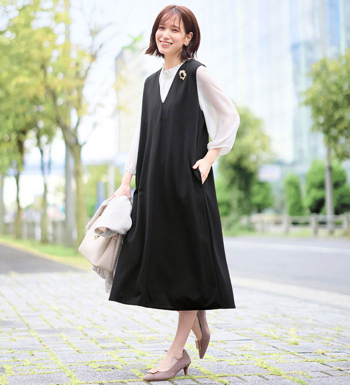 楽天市場】ジャンパースカート レディース らくキレイストレッチ