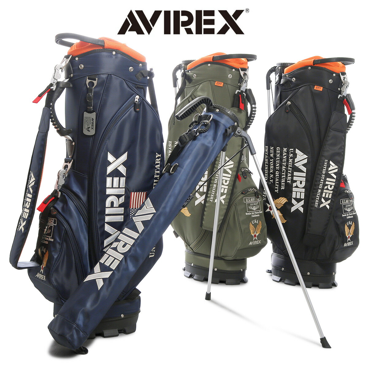 楽天市場】アヴィレックス ゴルフ キャディバッグ 5分割 9型 3.3kg 46