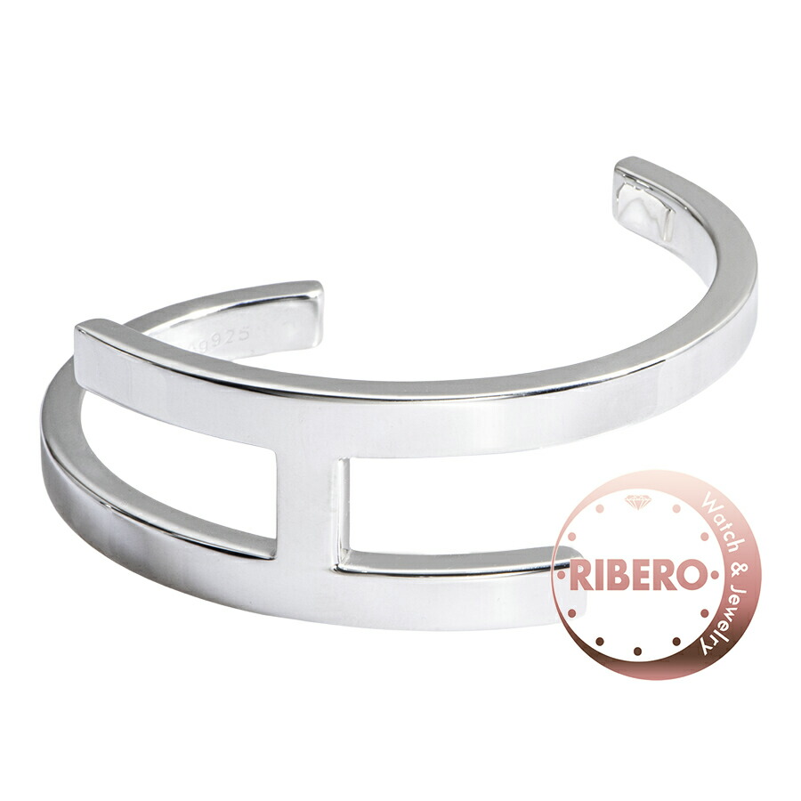 楽天市場】HERMES エルメス Hロゴ ブレスレット バングル シルバー