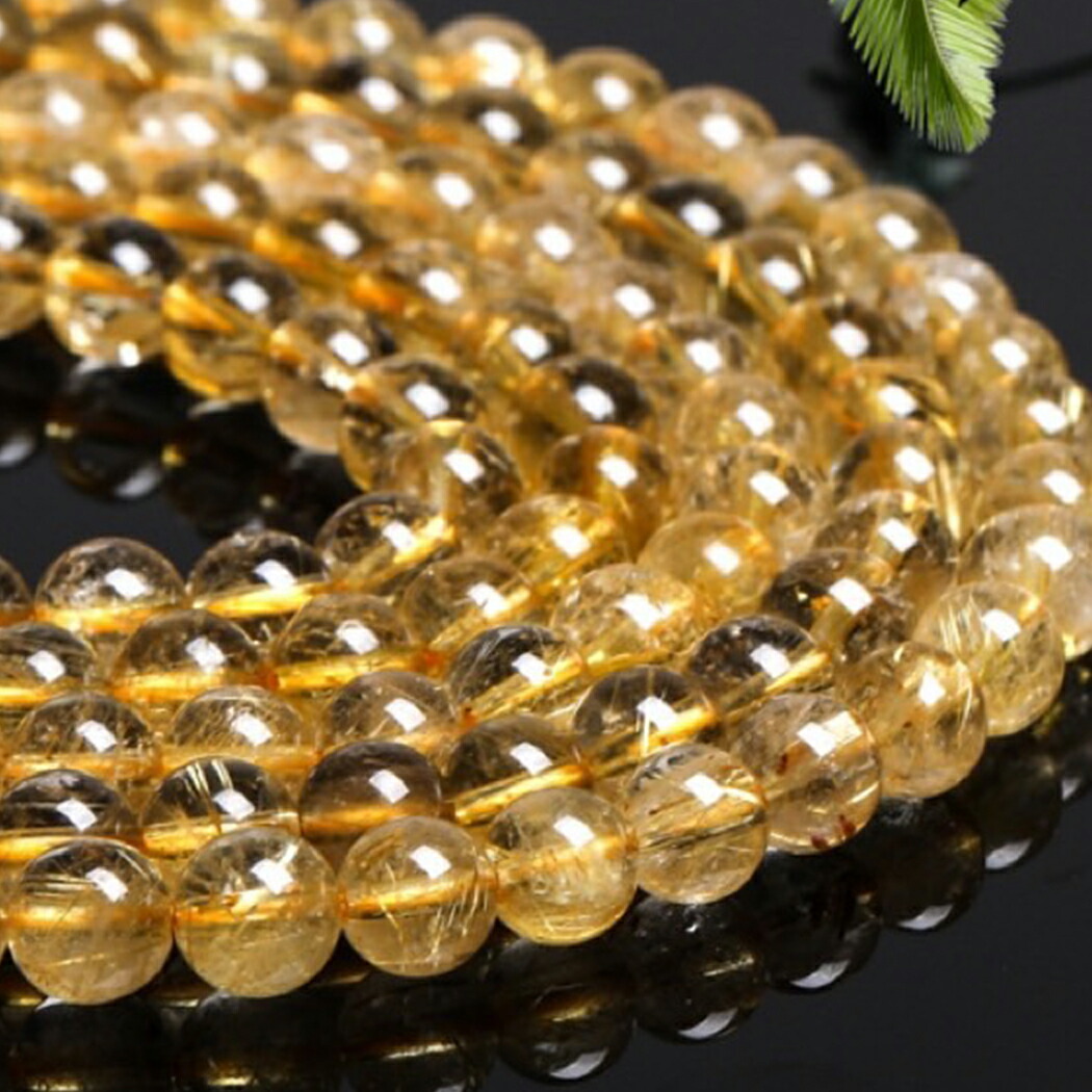 楽天市場】卸売 高透明ルチルクォーツ 金針水晶 金紅石 天然保証 1連