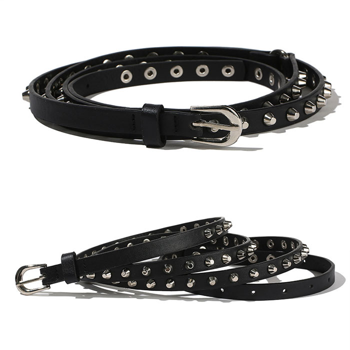 楽天市場】スタッズベルト 細い ハーネスベルト ナローベルト y2k