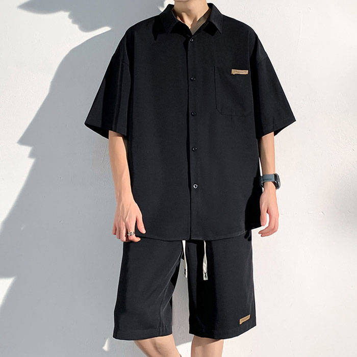 楽天市場】セットアップ メンズ 夏 半袖 接触冷感 メンズ 上下セット