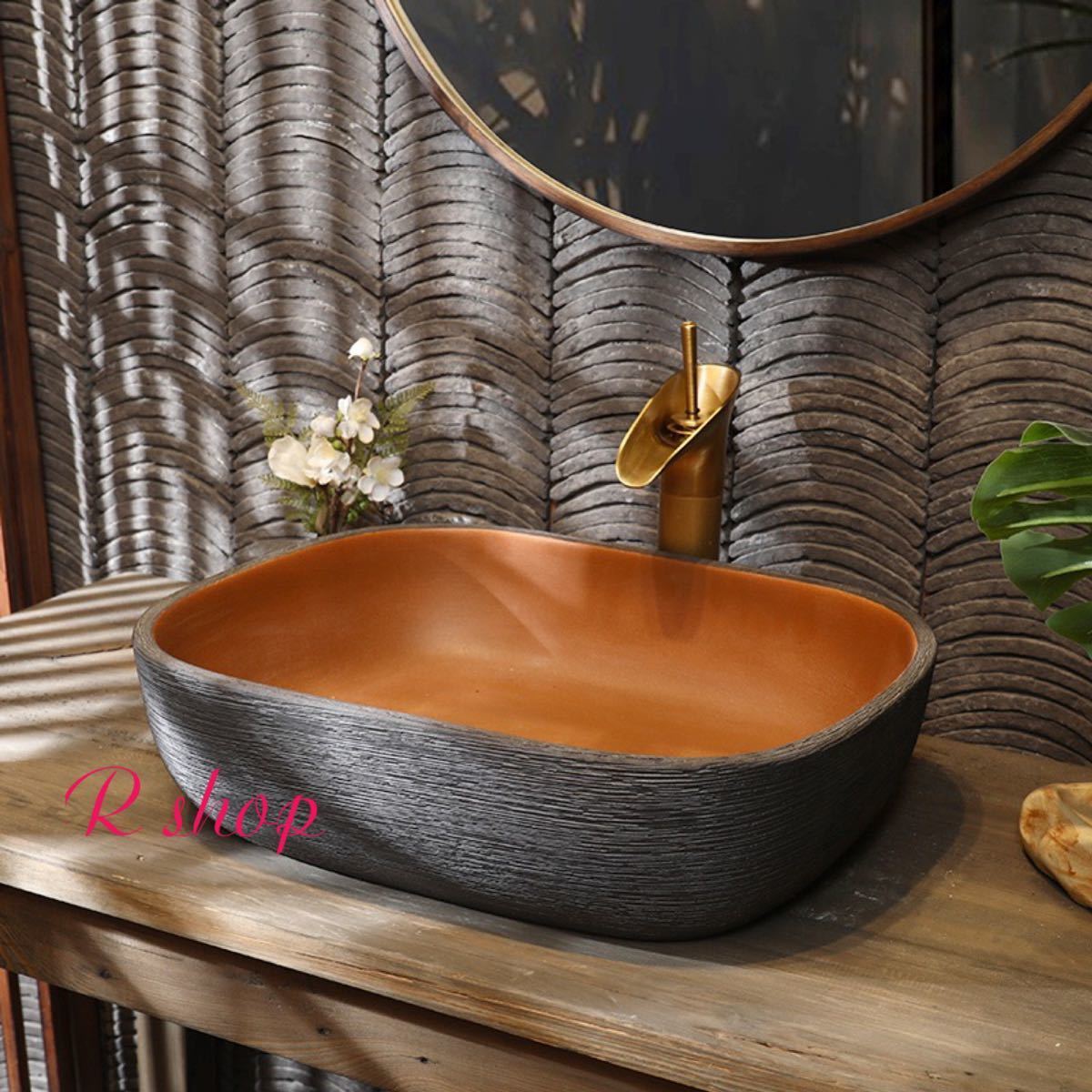 楽天市場】A030276高級洗面台 洗面ボウルセット 洗面ボール 陶器 手