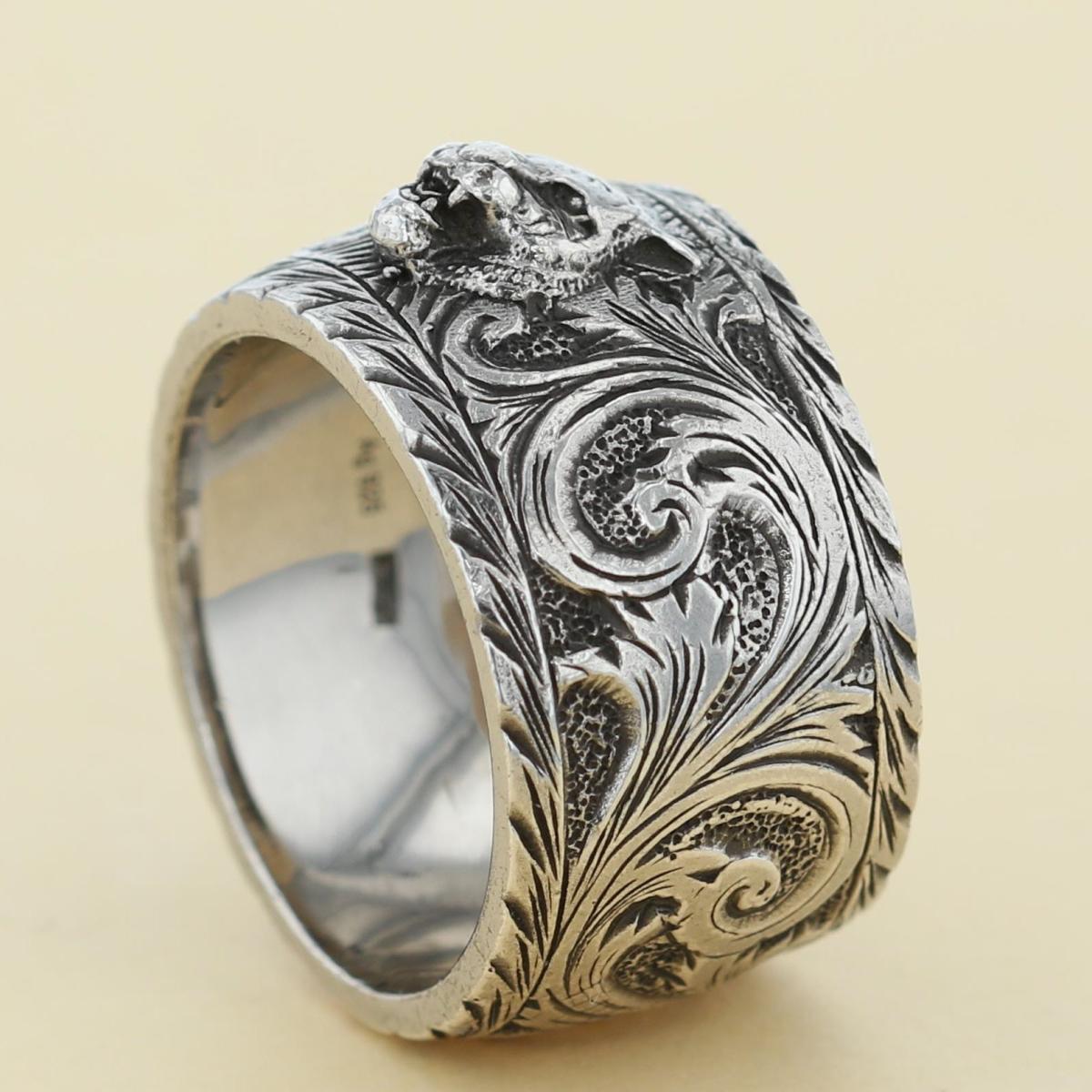 楽天市場】【中古】GUCCI （グッチ） ｷｬｯﾄﾍｯﾄﾞ ｼﾙﾊﾞｰ ﾘﾝｸﾞ ブランド