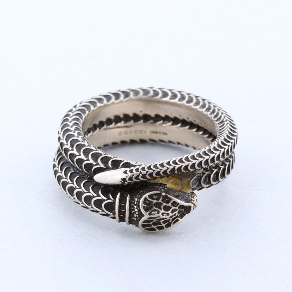 楽天市場】【中古】 GUCCI （グッチ） ｼﾙﾊﾞｰ ｽﾈｰｸ ﾘﾝｸﾞ 蛇