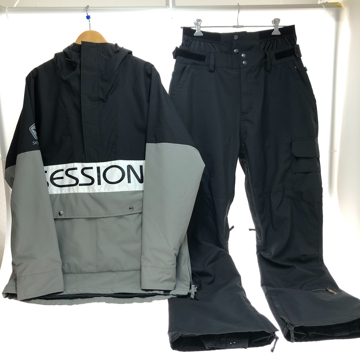 楽天市場】□□【中古】SESSIONS スノーボードウェア(上下セット) L