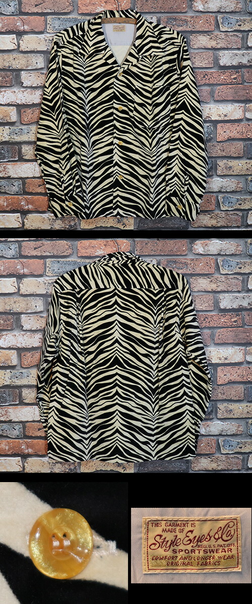 楽天市場】STYLE EYESスタイルアイズ◇Zebra Velveteen Open Shirts