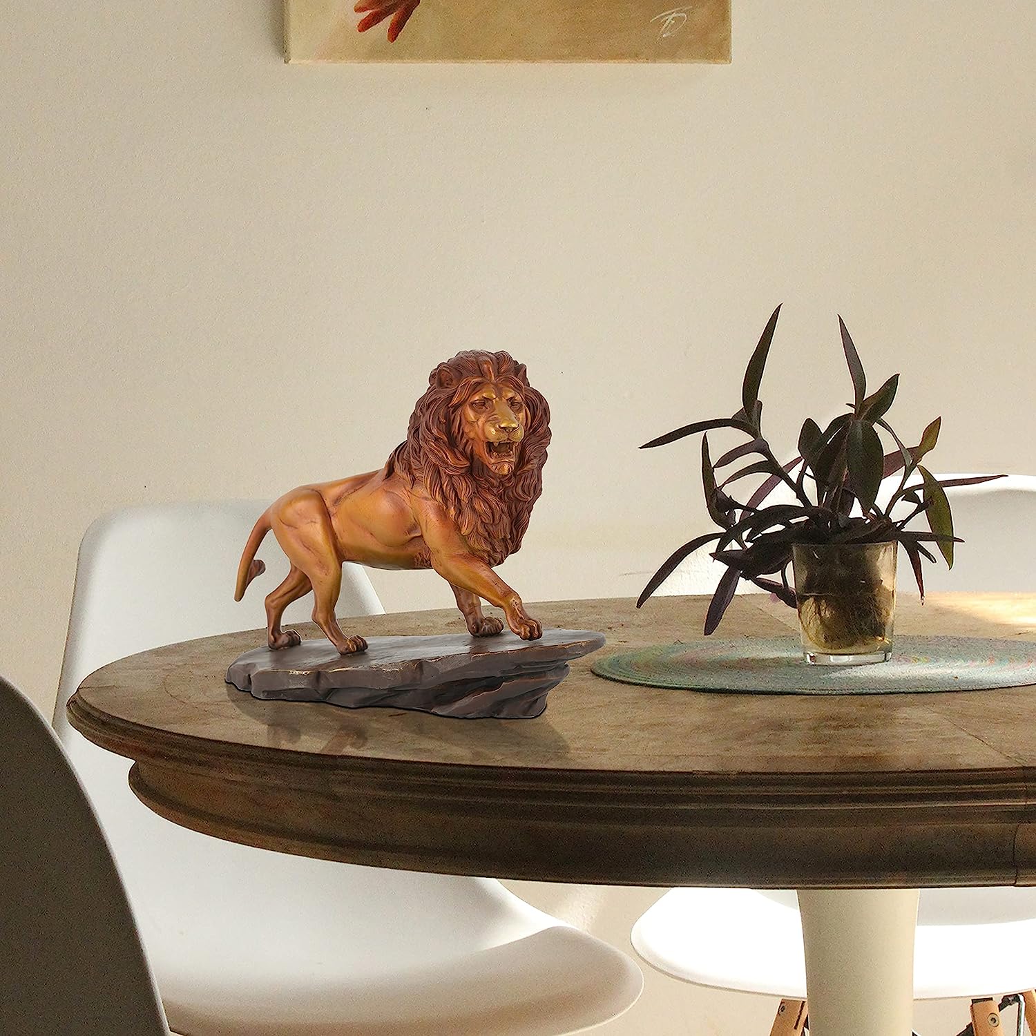 楽天市場】ブロンズ色 コパー純銅製 百獣の王ライオン彫像 彫刻