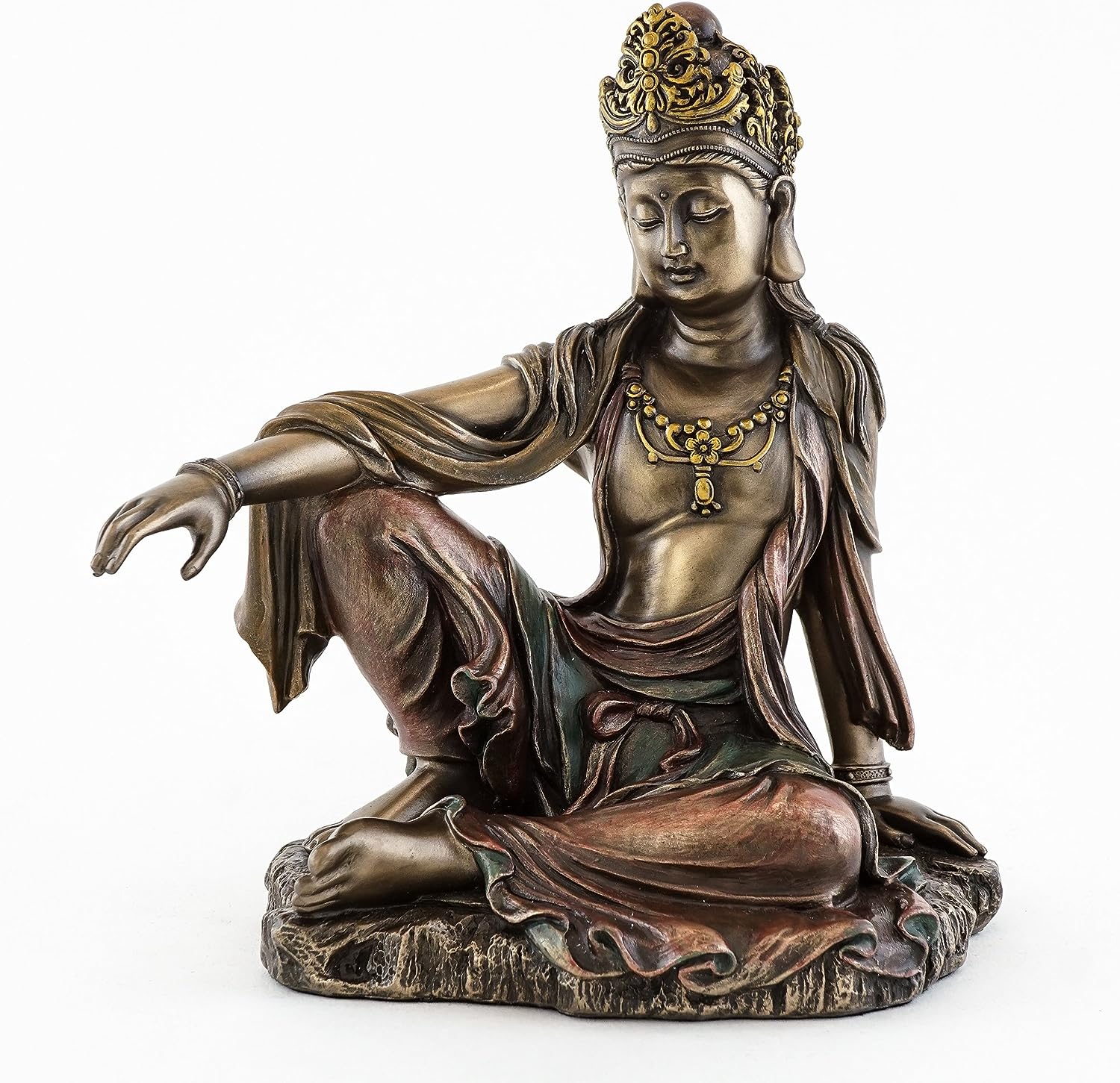 楽天市場】即日納品！トップコレクション製 水月観音彫像 高さ 約17.2