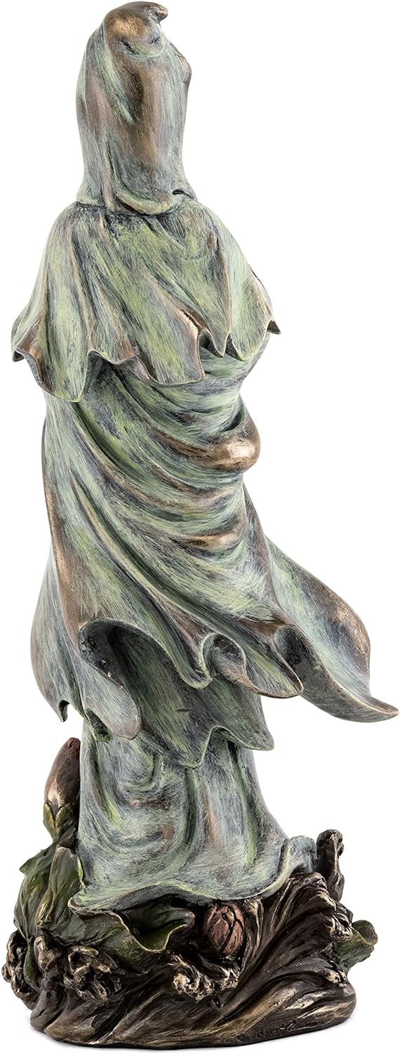 楽天市場】蓮華台座の観音菩薩様 彫像 慈悲 慈愛 愛の女神観音像