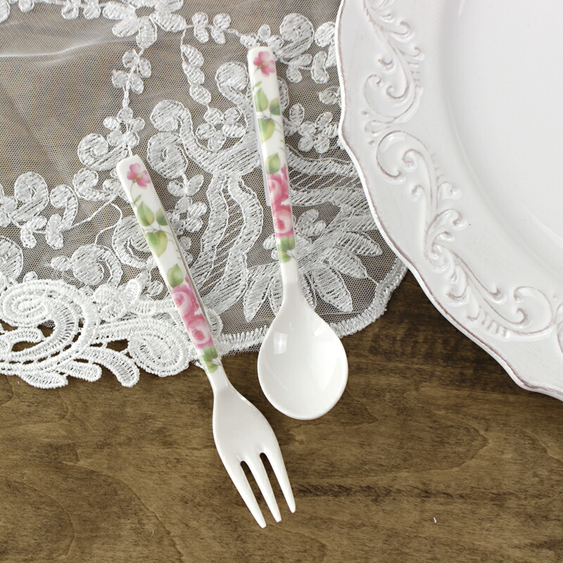 楽天市場】ロザナローズ フォーク スプーン カトラリー 花柄 キッチン