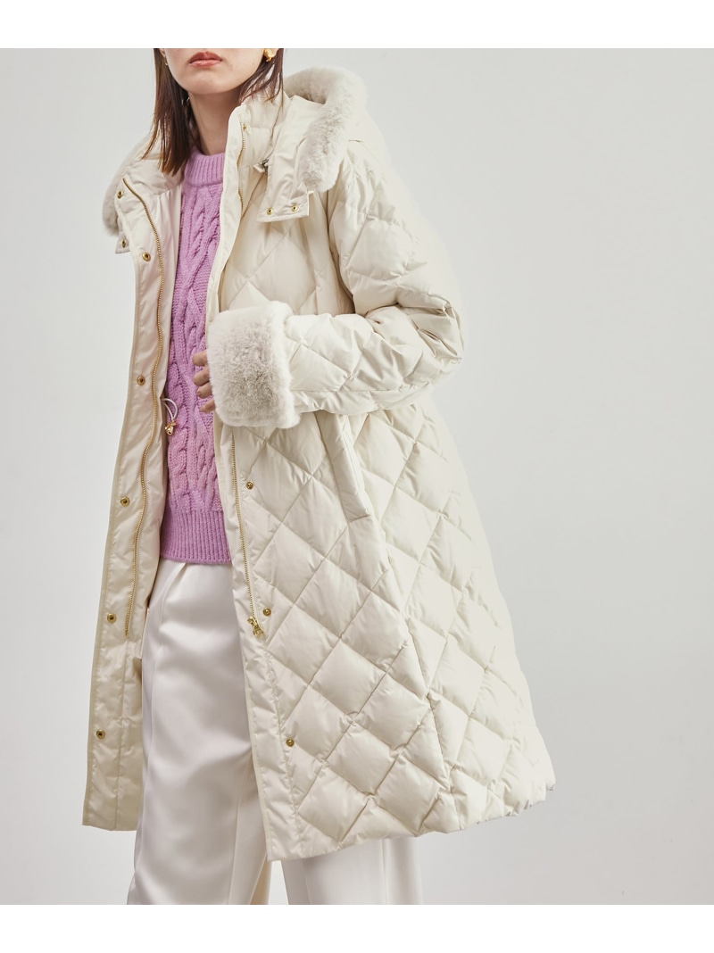 楽天市場】【TAION*LIMONTA】 ファー付き 軽量キルティング ダウン