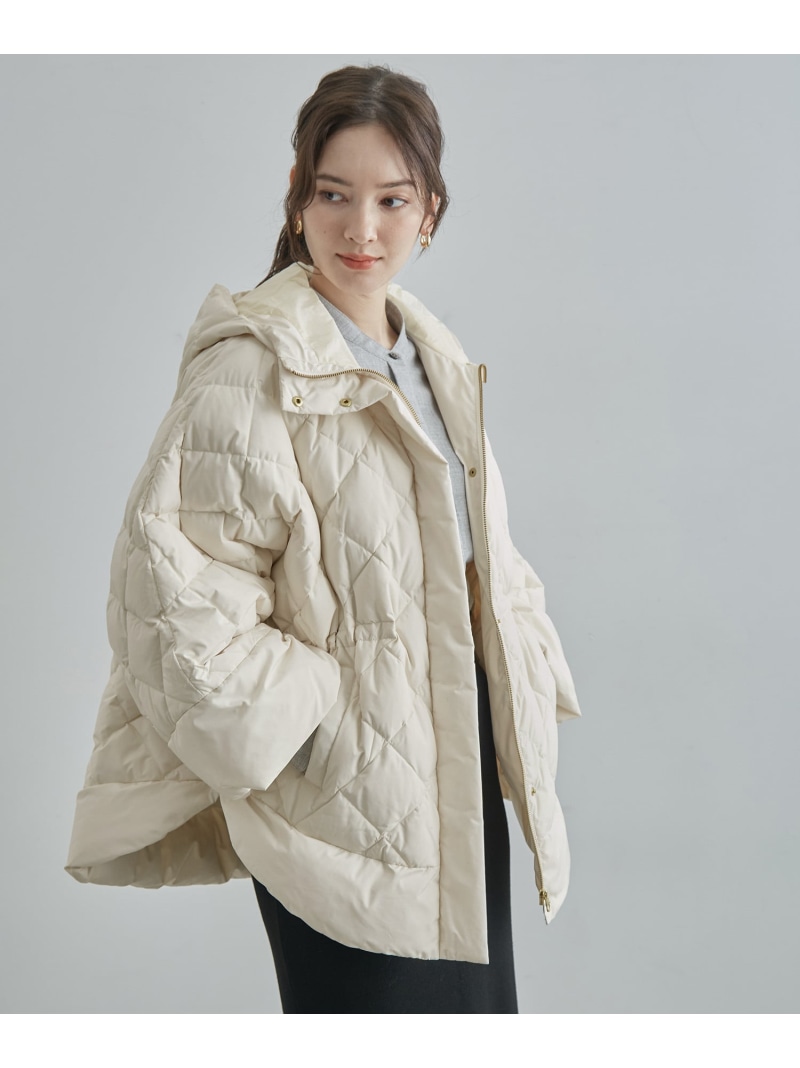 楽天市場】【TAION*LIMONTA】ポンチョ キルティング フーデッドダウン