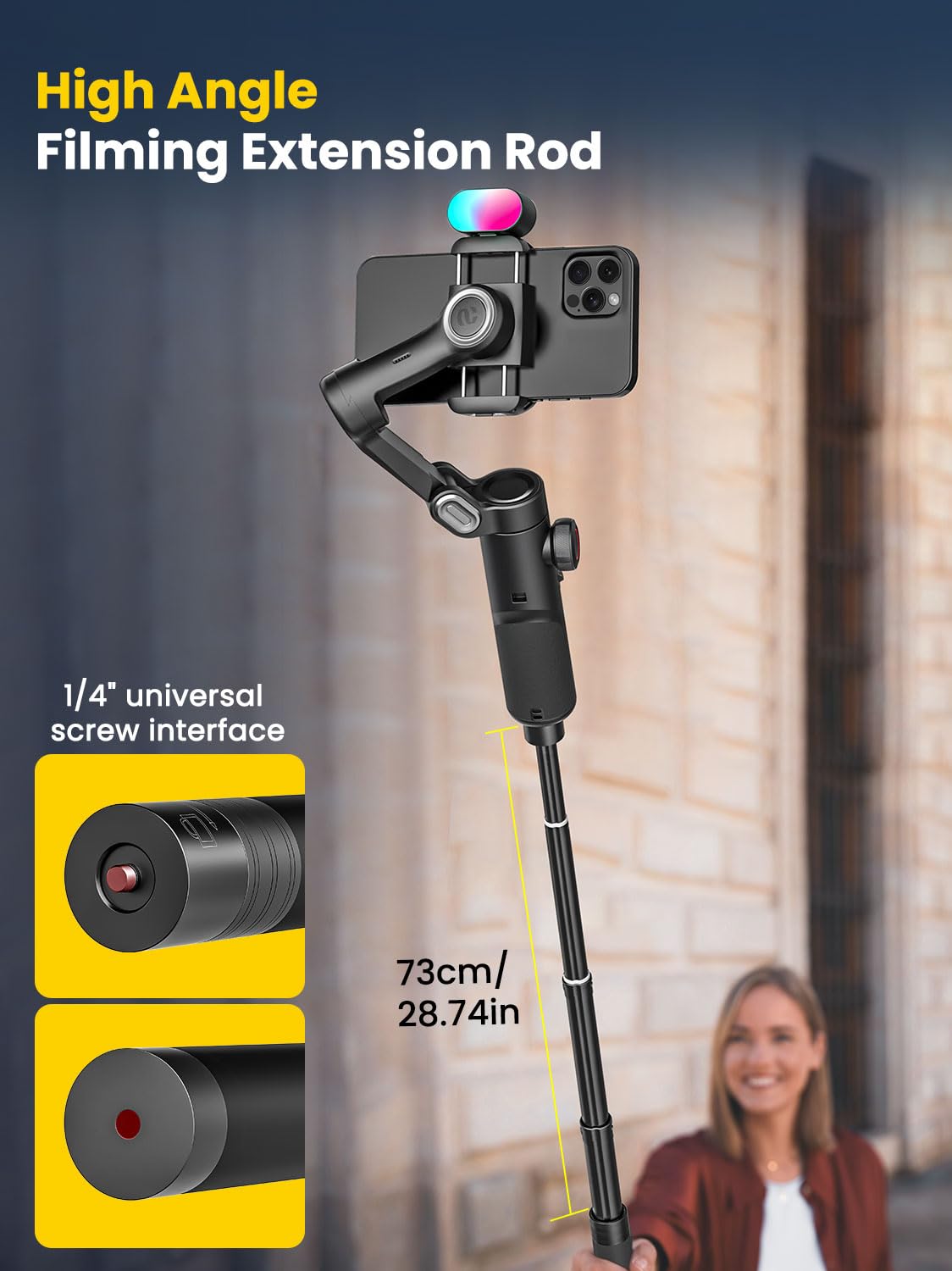 楽天市場】AOCHUANスマホ用3軸ジンバルスタビライザー スマートフォン