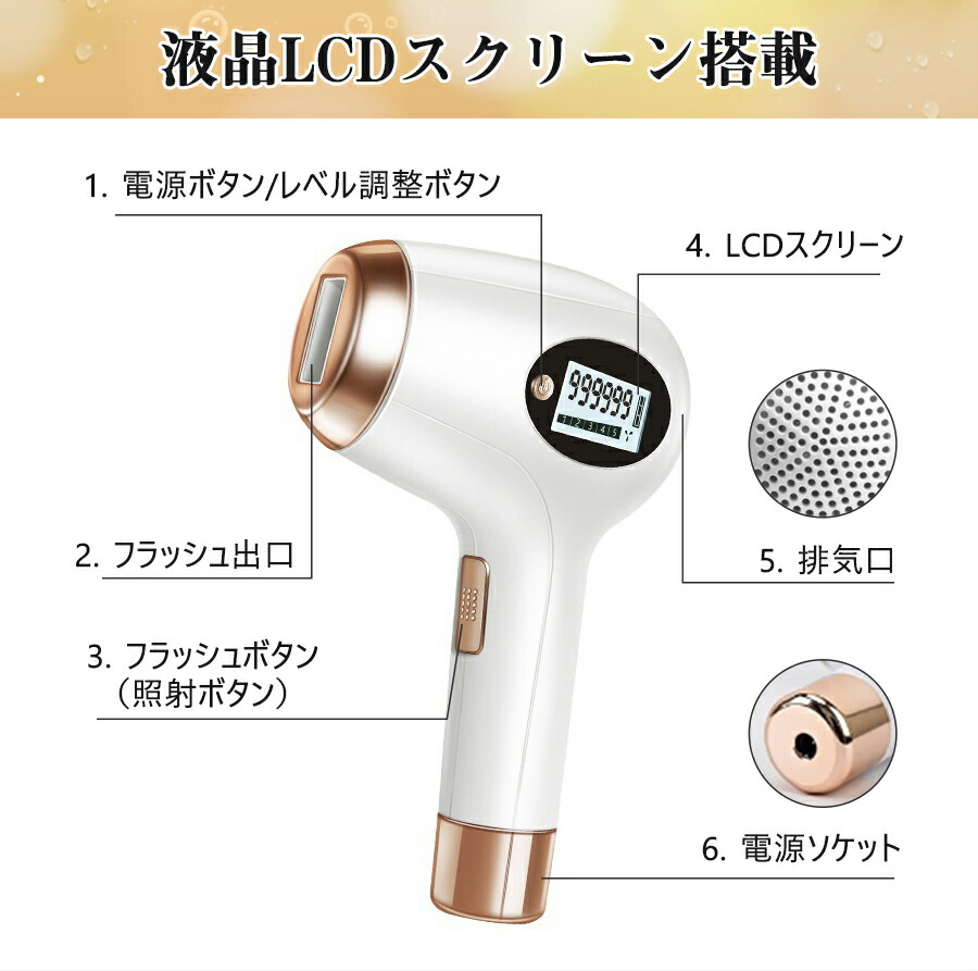 楽天市場】【全身これ1台でOK】 脱毛器 99万発照射 フラッシュ脱毛器