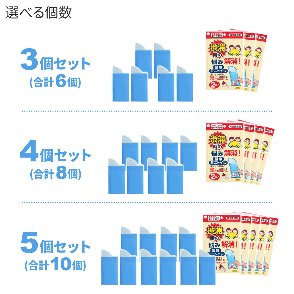 楽天市場】携帯トイレ 緊急ミニトイレ 2個入 3/4/5個セット G-94