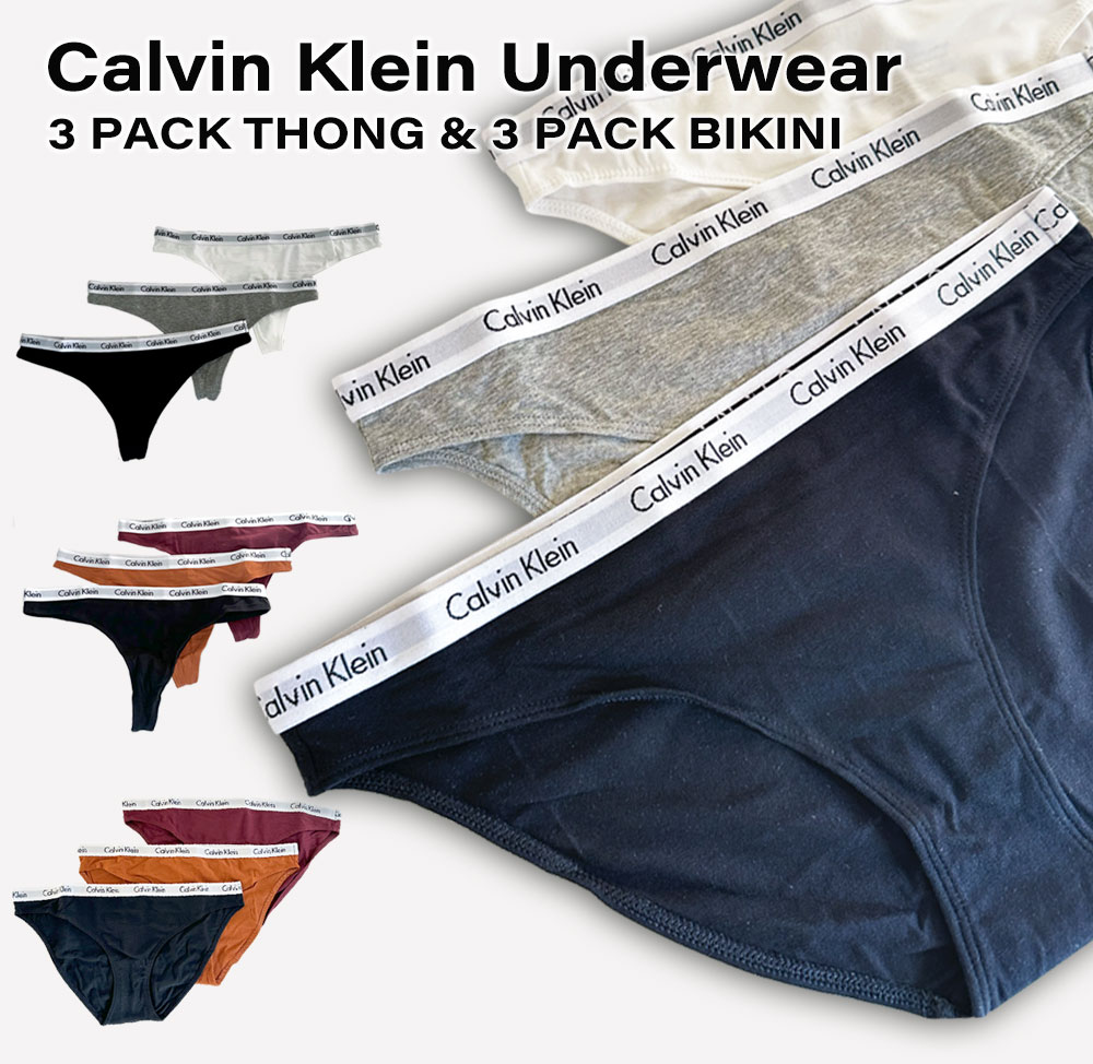 楽天市場】【3枚セット】 Calvin Klein 3 PACK THONG & 3 PACK BIKINI