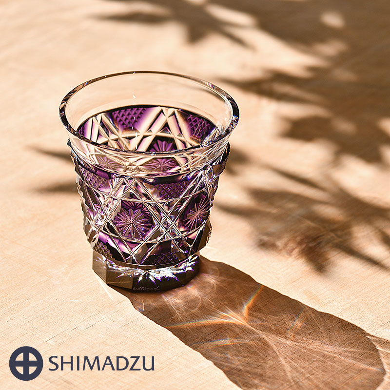楽天市場】薩摩切子 冷酒グラス cut01 島津紫 鹿児島 島津薩摩切子
