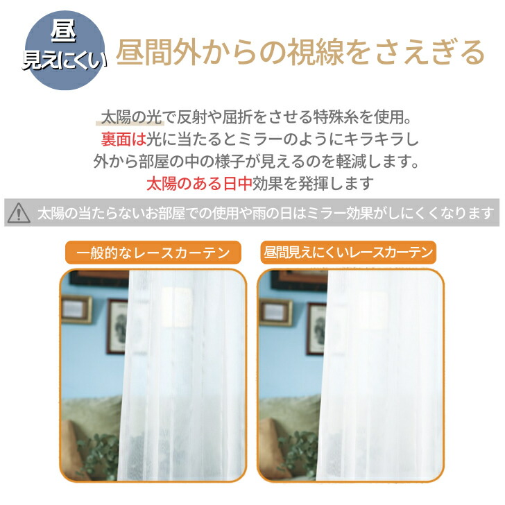 楽天市場】オーダー レースカーテン 見えにくい 遮熱 保温 UVカット