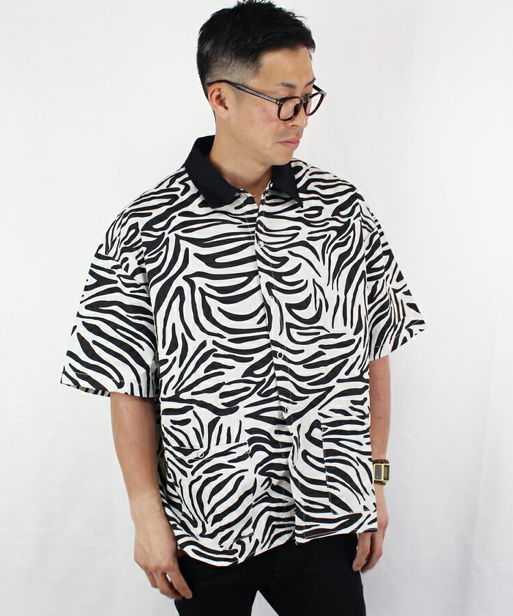 楽天市場】シャツ メンズ Revo. オーバーサイズ アニマル柄 クレリック