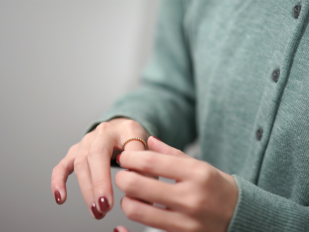 楽天市場】K18 プリュイ リング 指輪 レディース 重ね付け