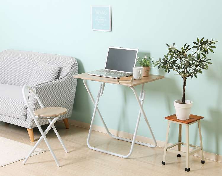 不二貿易 【新品・送料無料】折りたたみテーブルチェアセットBR