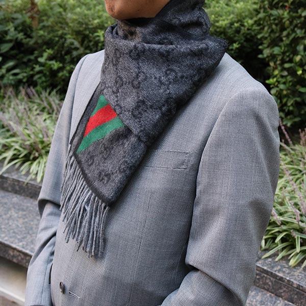 楽天市場】グッチ GUCCI マフラー メンズ レディース 570603 3GB18