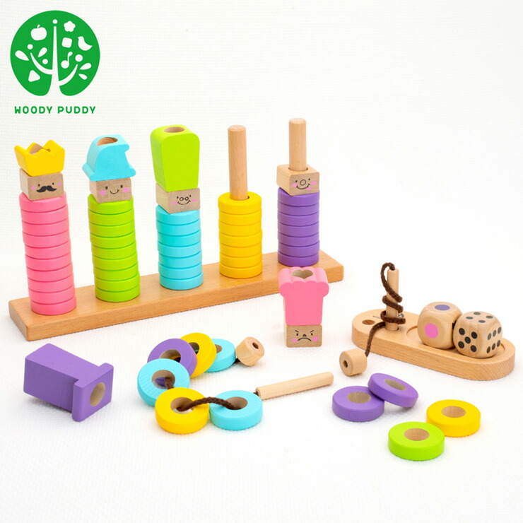 楽天市場】【正規販売店】 ウッディプッディ はじめてのつみき RING 10