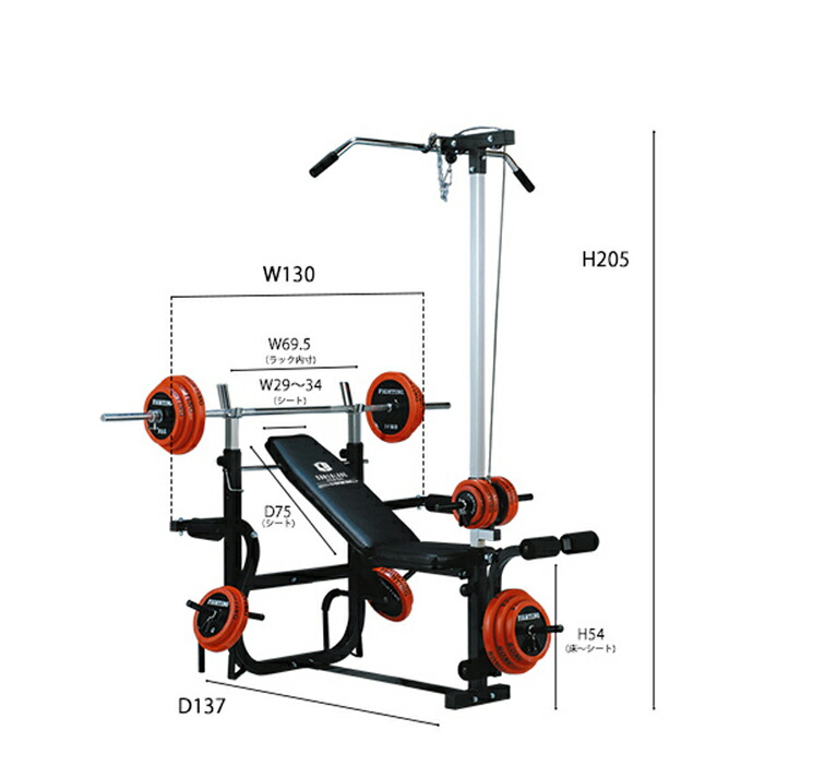 楽天市場】ファイティングロード ベンチプレス セット キングスセット
