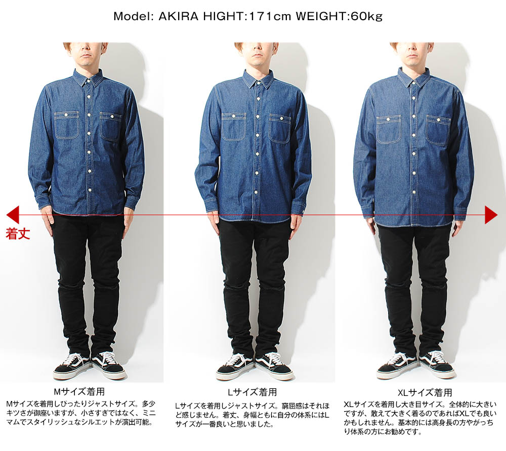 楽天市場】デニムシャツ インディゴ デニムワークシャツ メンズ 5oz