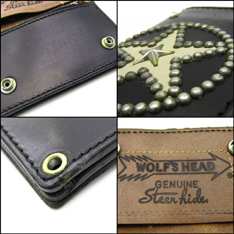 楽天市場】【中古】WOLF'S HEAD ウルフズヘッド 二つ折り財布 スター