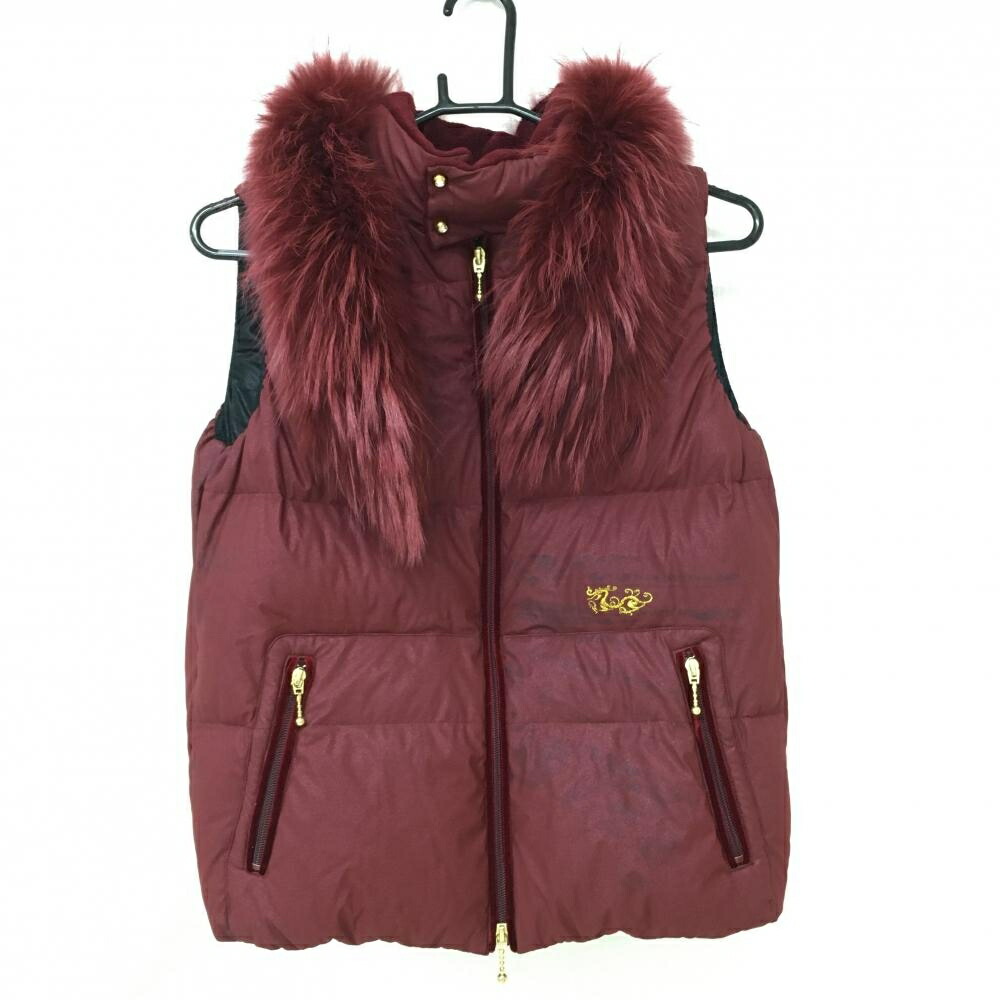 楽天市場】ダンスウィズドラゴン 2WAYダウンベスト ボルドー ファー