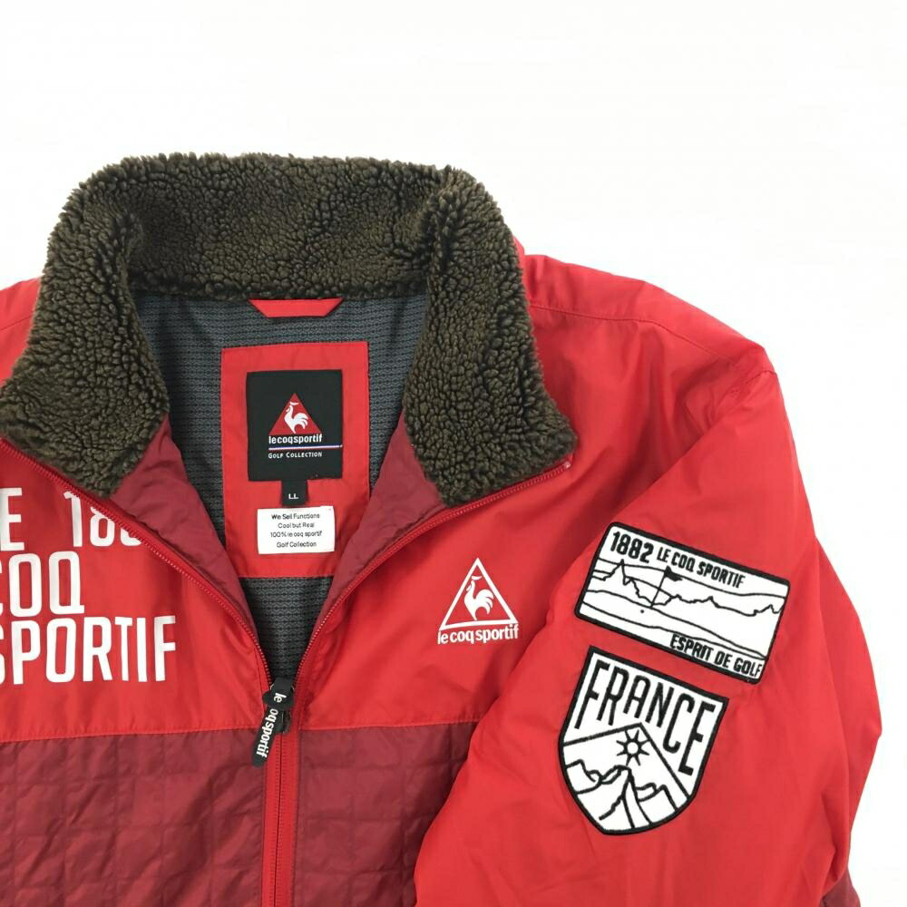 楽天市場】【美品】ルコック 中綿ジャケット レッド×ボルドー 襟裏ボア