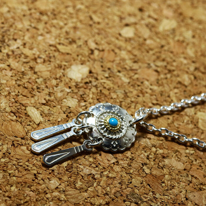 楽天市場】TADY&KINGフラワーコンチョトップ 金縄ターコイズ 分銅付き