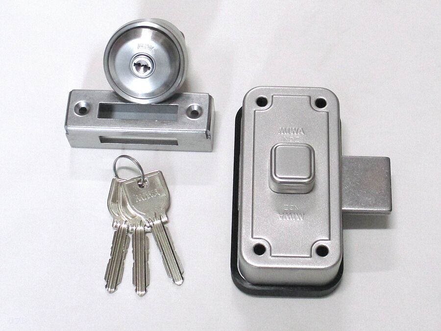 楽天市場】ミワロックUR-NDZ-1AT面付補助錠ステン色 受座付 扉厚33～42