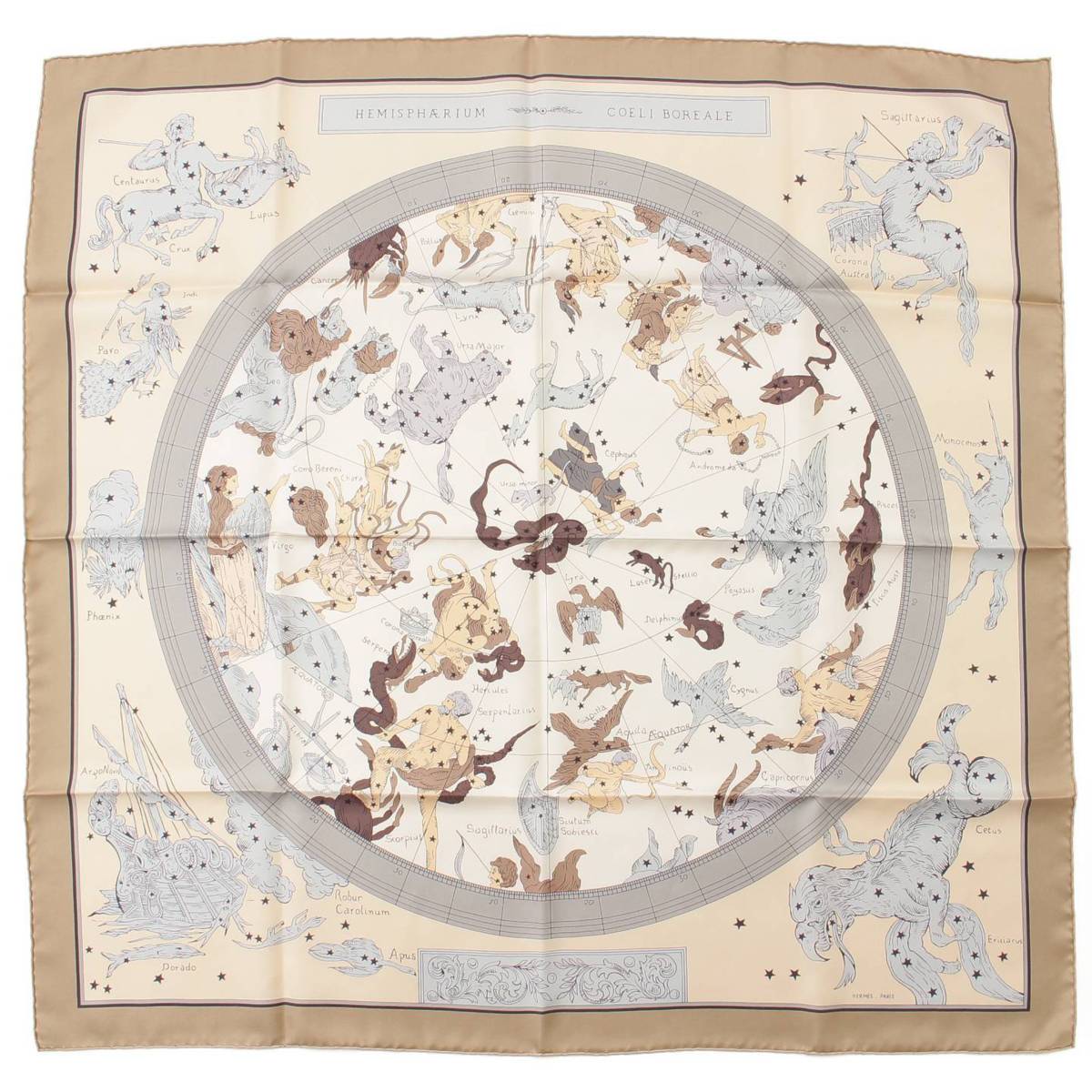 楽天市場】【エルメス】Hermes カレ90 シルクスカーフ HEMISPHARIUM