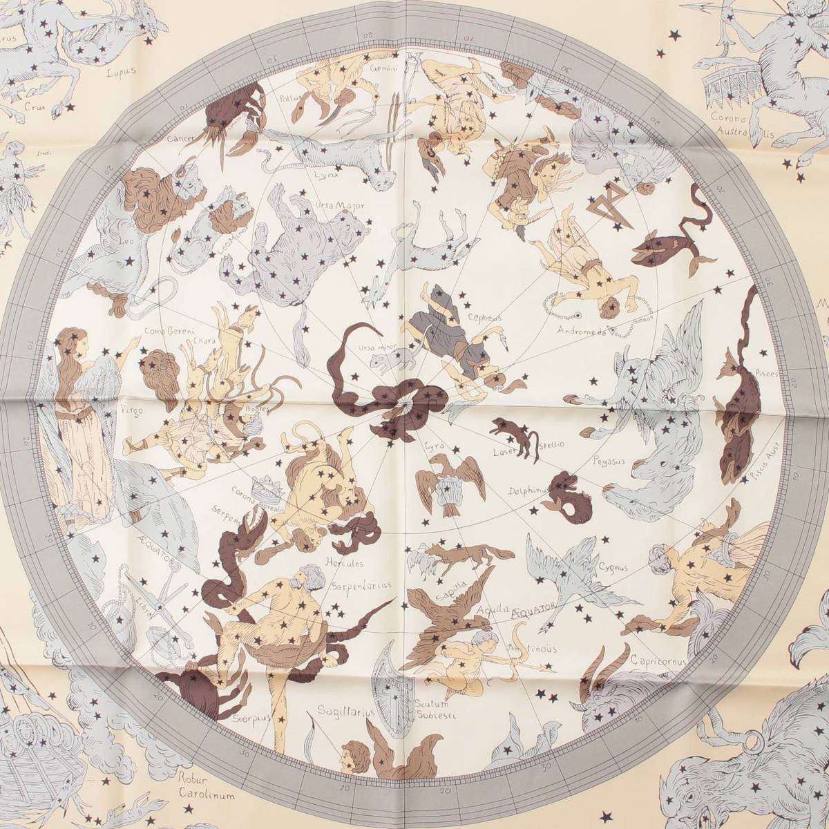 楽天市場】【エルメス】Hermes カレ90 シルクスカーフ HEMISPHARIUM